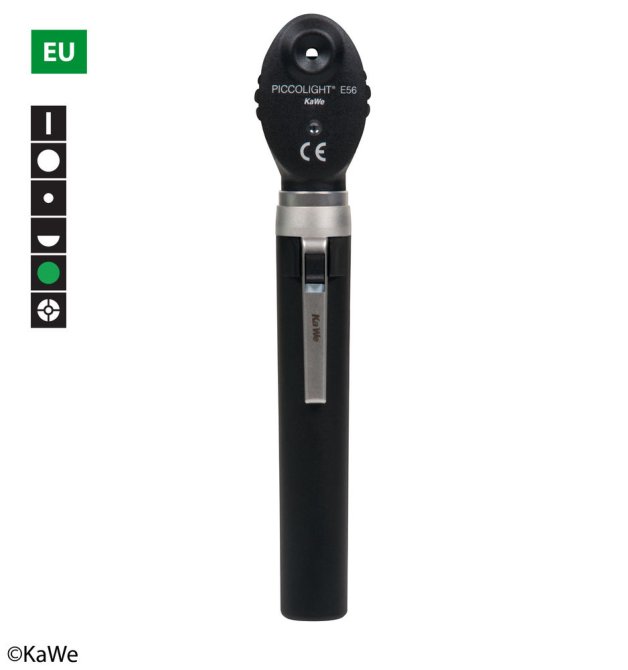 Ophthalmoskop Piccolight E56 2,5 V XH Griff AA night Tasche