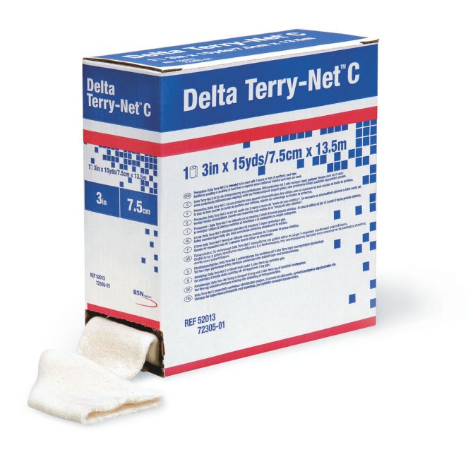 Delta Terry-Net C Frottee-Schlauch 1 Rolle [13,5 m x 5 cm]