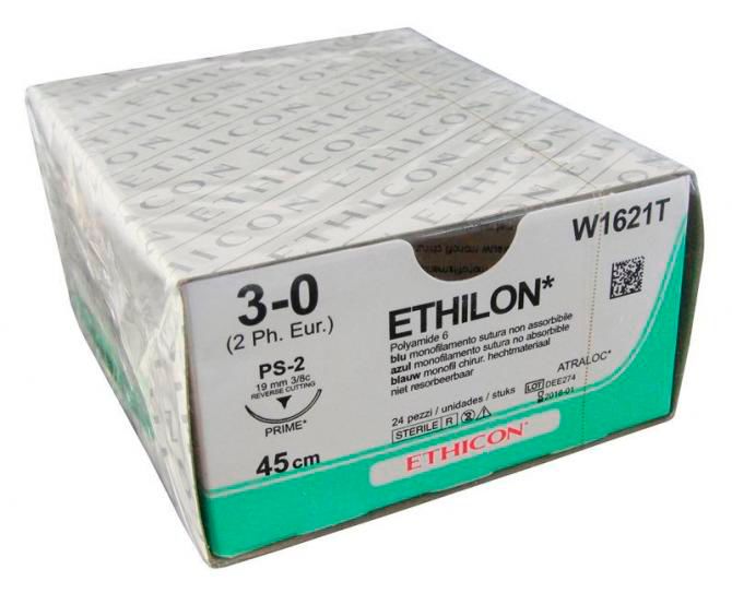Ethilon schwarz monofil PS2 MULTIP 3/0 45 cm [36 Stück]