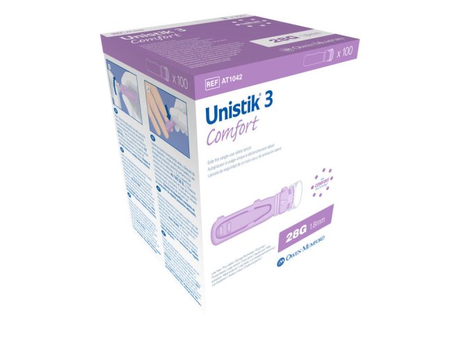UNISTIK 3 Comfort 1,8 mm Eindr.Tiefe Stechhilfe [100 Stück]