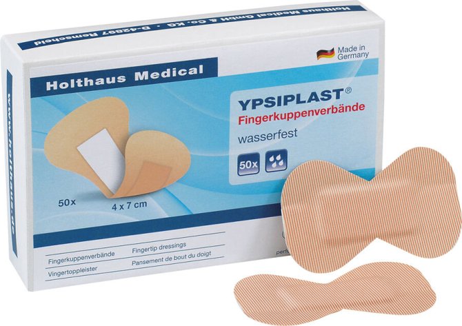 Ypsiplast Fingerkuppenverband einzeln verp. [4 x 7 cm] [50 Stück]
