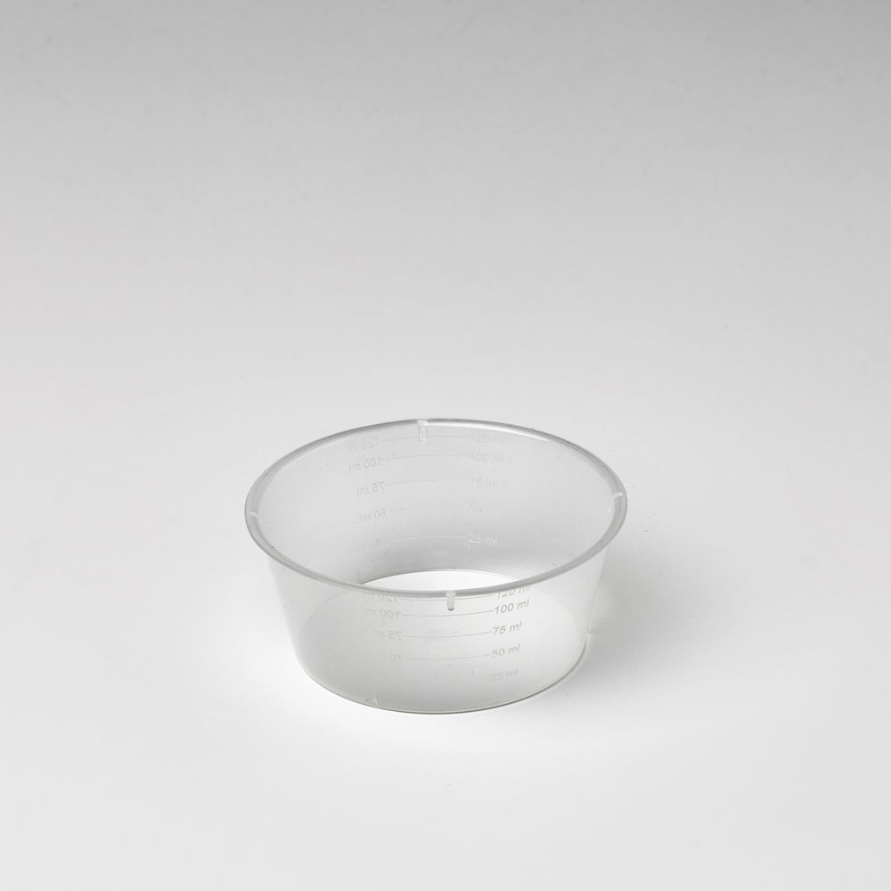 Kunststoffschale rund graduiert transparent einfach steril [120 ml] [10 Stück]
