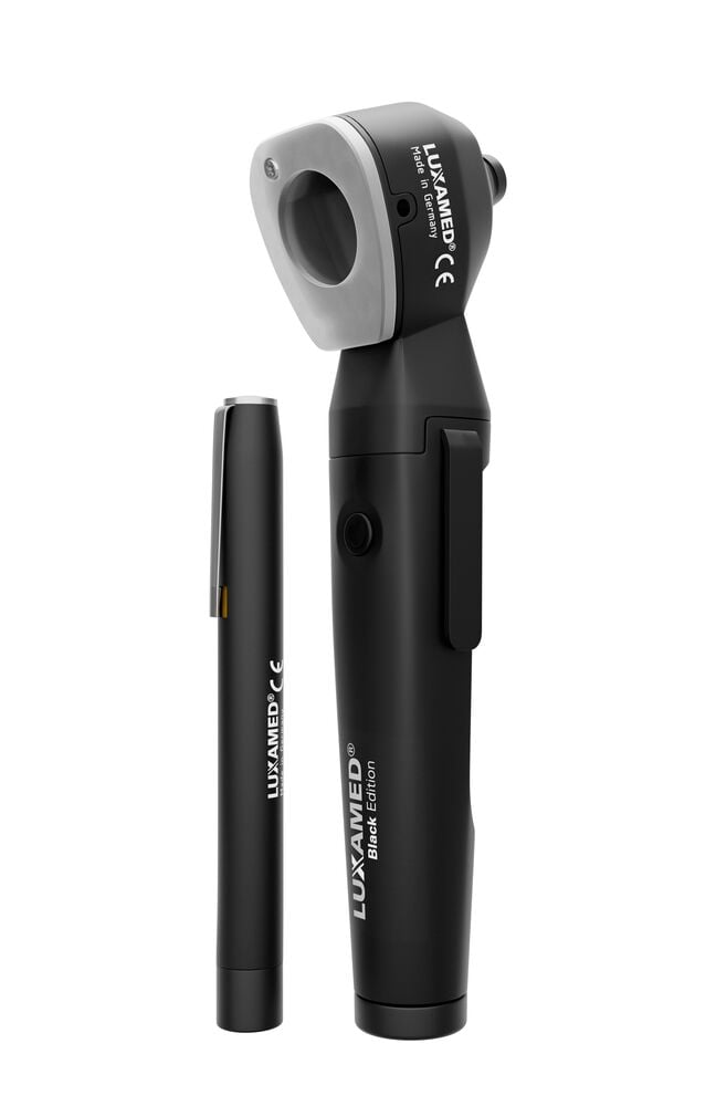 LuxaScope Auris LED Set Otoskop 2.5 V und Diagnostikleuchte BLACK EDITION