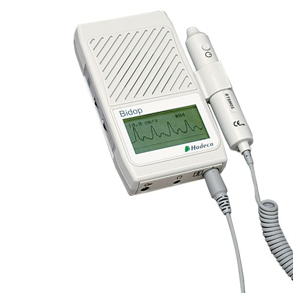 Bidirektionaler Taschendoppler Mod. ES-100V3 mit LCD Display, inkl. 2 MHz Sonde ohne 9 V-Batterie