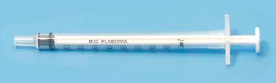 Plastipak Tuberkulinspritze Luer-Ansatz ohne Kanüle einzeln steril [1 ml] [120 Stück]