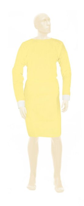Suavel Guard Kittel aus PP-Vlies mit PE-Beschichtung gelb unsteril PSA Kategrie III [136 x 136 cm] [10 Stück]