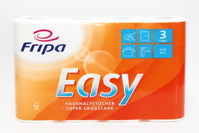 Easy Küchenrolle, 3-lagig, 45 Abrisse [4 Rolle(n)]
