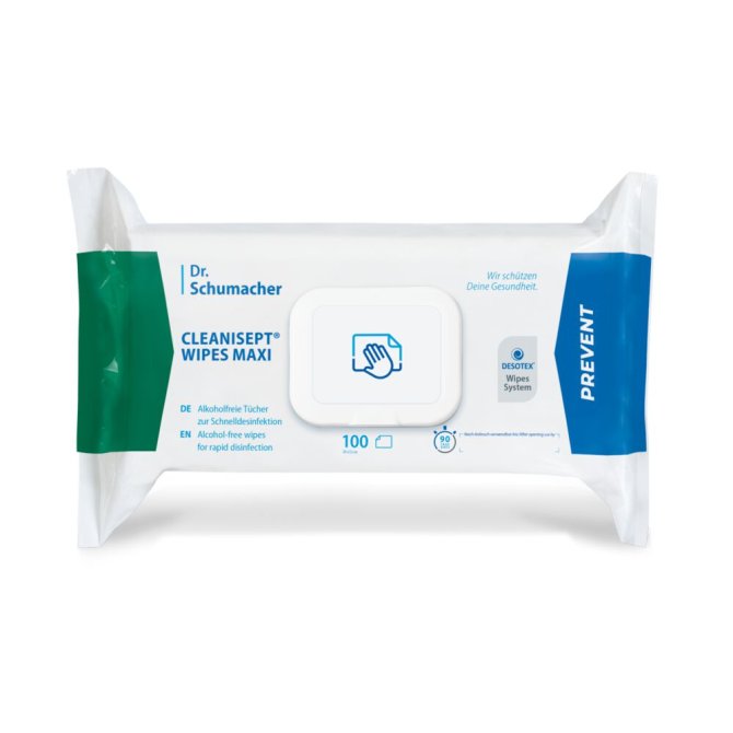 Cleanisept Wipes maxi Flächendesinfektion Flowpack [20 x 22cm] [100 Stück]
