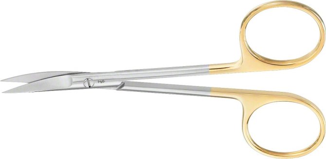 Durotip Fadenschere gebogen spitz/spitz 11cm