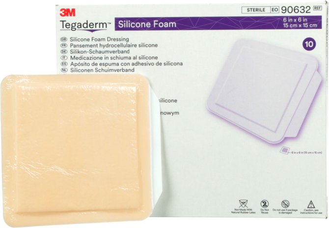 Tegaderm Silicone Foam Non-Border Silikon-Schaumberband [10 x 10,8 cm] [10 Stück]