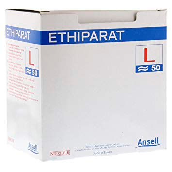 Handschuhe -ETHIPARAT- steril paarweise verpackt, puderfrei [Gr. L] [50 Paar]
