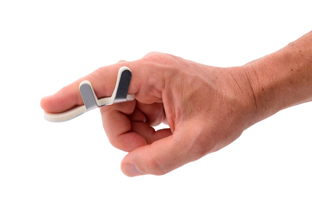 Froschfingerschiene gepolstert [klein 58 mm lang]