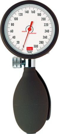 Blutdruckmessgerät Clinicus II blau Ø 60 mm Doppelschlauch mit blauer Klettenmanschette Gr. M