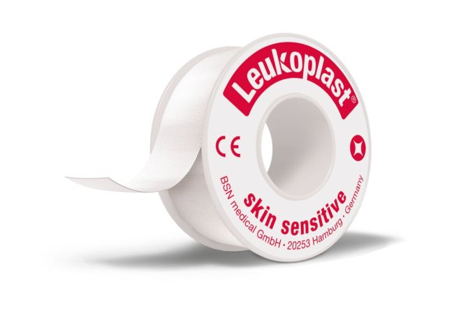 Leukoplast skin sensitive im Schutzring Rollenpflaster [1,25 cm x 2,6 m]