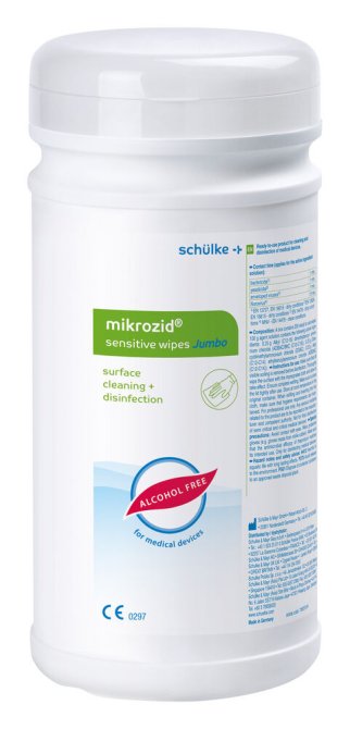 Mikrozid Sensitive Wipes, 200 Tücher Spenderdose Inventar-Schnelldesinfektion [20 x 20 cm]