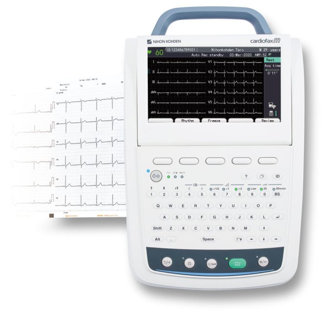12-Kanal EKG  8 Zoll Farbdisplay klappbar Batterie Papier Patientenkabel Extremitäten Klammern Brustwand-Elektrode