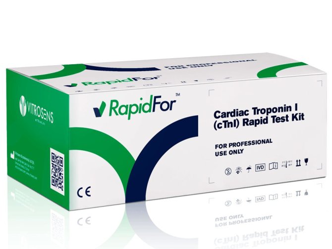 Vitrosens RapidFor Kardiales Troponin 1 (cTnl) Testkassetten [25 Stück]