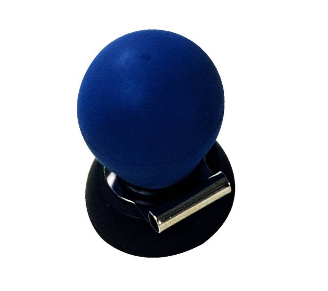 Thorax-Saugelektrode, kl. blauer Ball, für Kabelsysteme mit 4-mm-Stecker (Bananenstecker), Silber/Silberchloriert, Kontaktfläche Ø 22 mm,