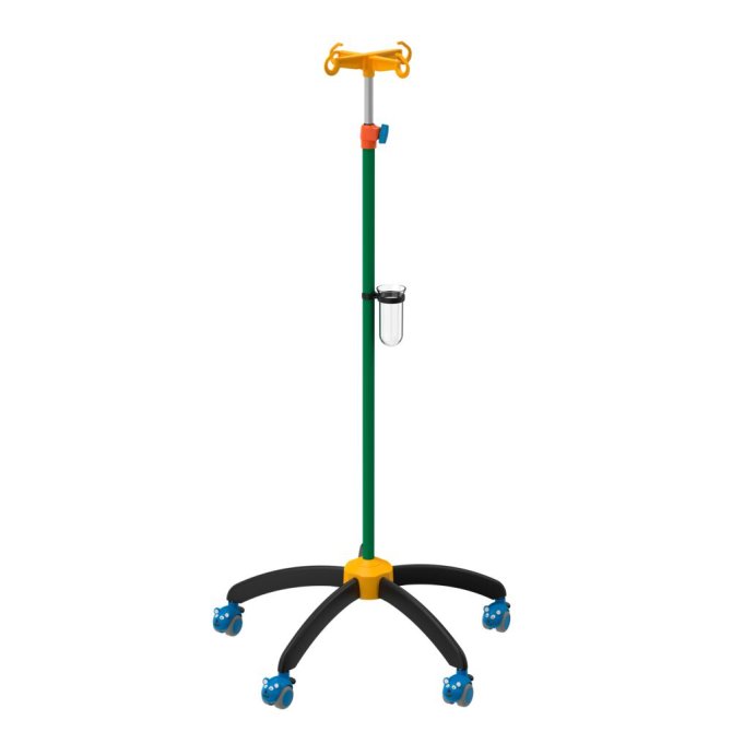 Kinder Infusionsständer, Regenbogen mit Mausrollen, 4 Haken