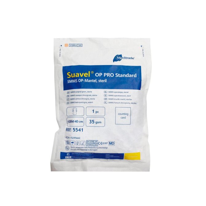 Suavel OP Pro Standard OP Mantel steril 35 gr. blau [Gr. M 120 x 140 cm] [30 Stück]