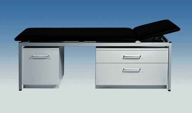 Liegenunterschrank LU 1 weiß, 52 x 171 x 60 cm, bestehend: 1 LU-Modul mit 2 Flügeltüren und 1 LU-Modul mit 2 Schubkästen
