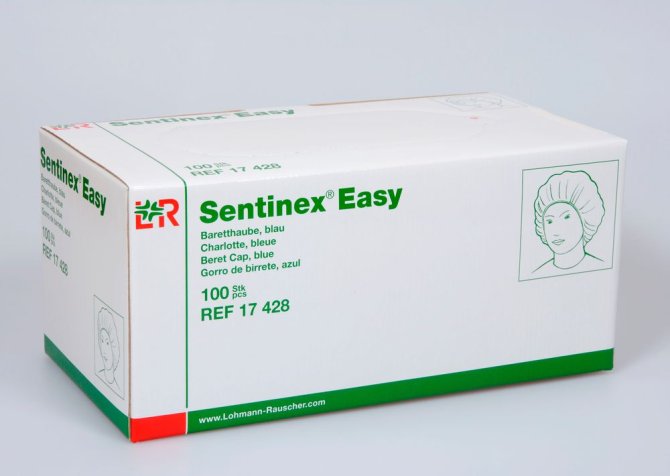 Sentinex OP-Haube Easy, Baretthauben, blau [100 Stück]