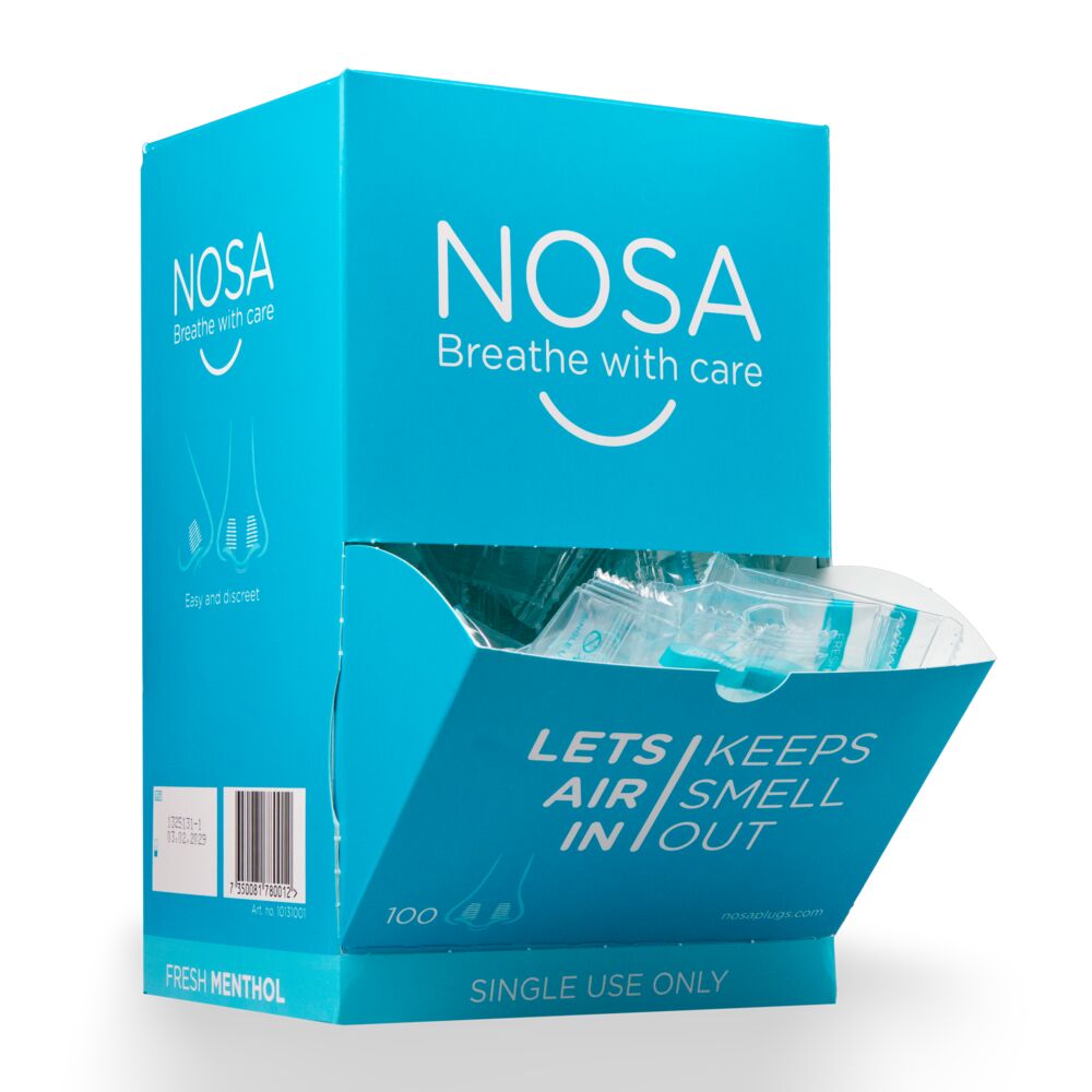 Nosa Plugs Nasenstöpsel mit Menthol zur Reduzierung von Gerüchen [50 Stück]