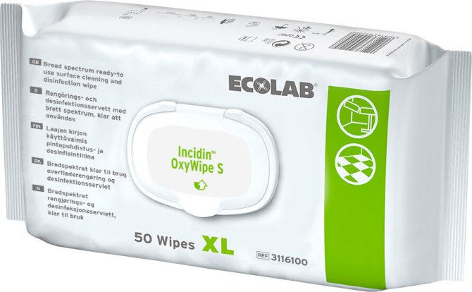 Incidin OxyWipes S  25x37 cm  50 XL-Tücher