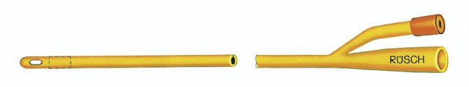 Ballonkatheter Rüsch-Gold-Plus, silikonhalt. Latex, 2 Augen 1 Stück [Ch. 12,  40 cm]