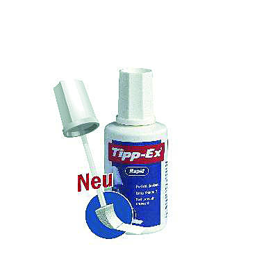 Tipp-Ex Korrekturflüssigkeit Rapid 8119143 schnelltrocknend weiß [25 ml]