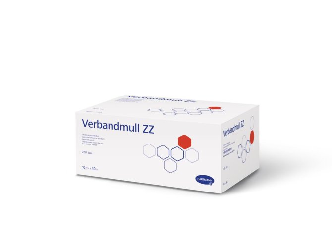 Verbandmull ZZ 8-fach gelegt auf [10 cm x 10 m]