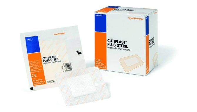 Cutiplast Plus Steril, Vliesstoffverband [10 x 7,8cm] [55 Stück]