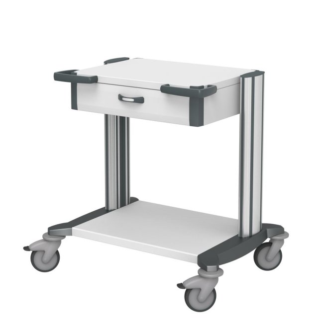 Toro Basiswagen grau 2 Platten 1 Schublade [701 x 648 x 876 mm]