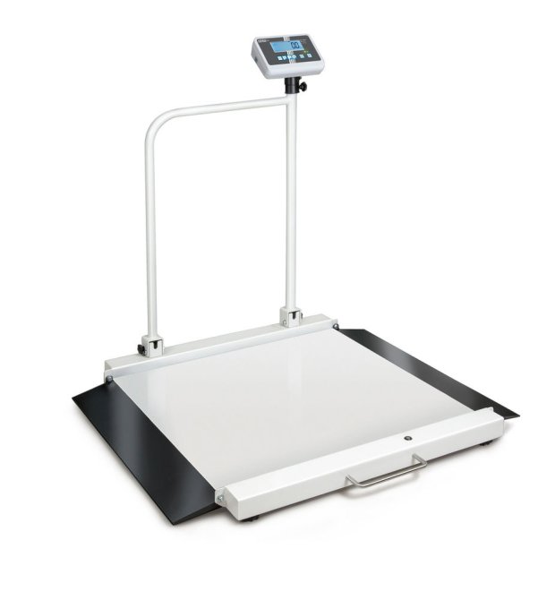 Rollstuhlwaage mit zwei integrierten Aufahrrampen Wägebereich max.300 kg inkl. Eichung