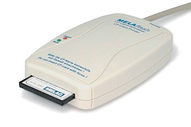 Melaflash CF-Card-Printer für seriellen Anschluß an Autoklav