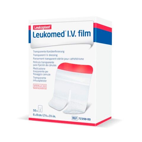 Leukomed I.V. film einzeln steril [6 x 8 cm] [50 Stück]