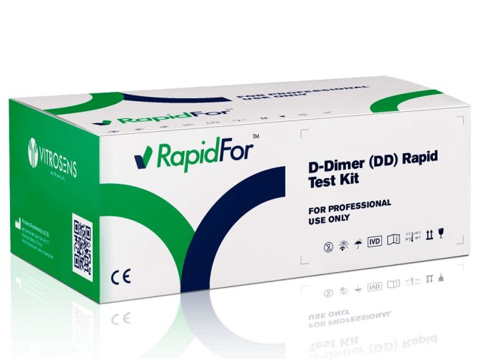 Vitrosens RapidFor D-Dimer (DD) Testkassetten [25 Stück]