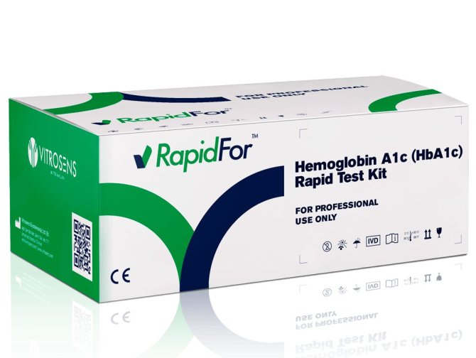 Vitrosens RapidFor Hemoglobin A 1 c HbA1c POCT Testkassetten [25 Stück]