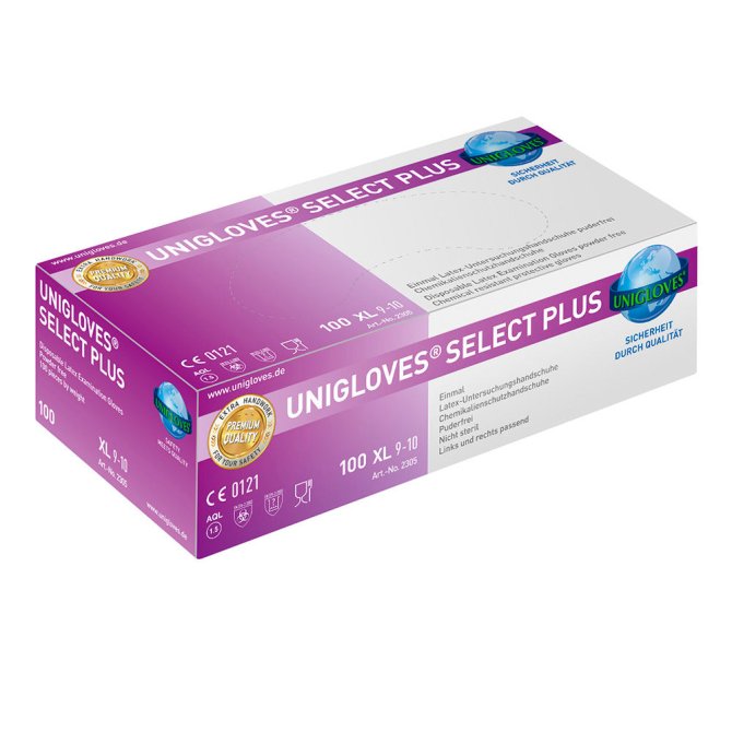 Latexhandschuhe Select Plus puderfrei unsteril [Gr. L] [100 Stück]